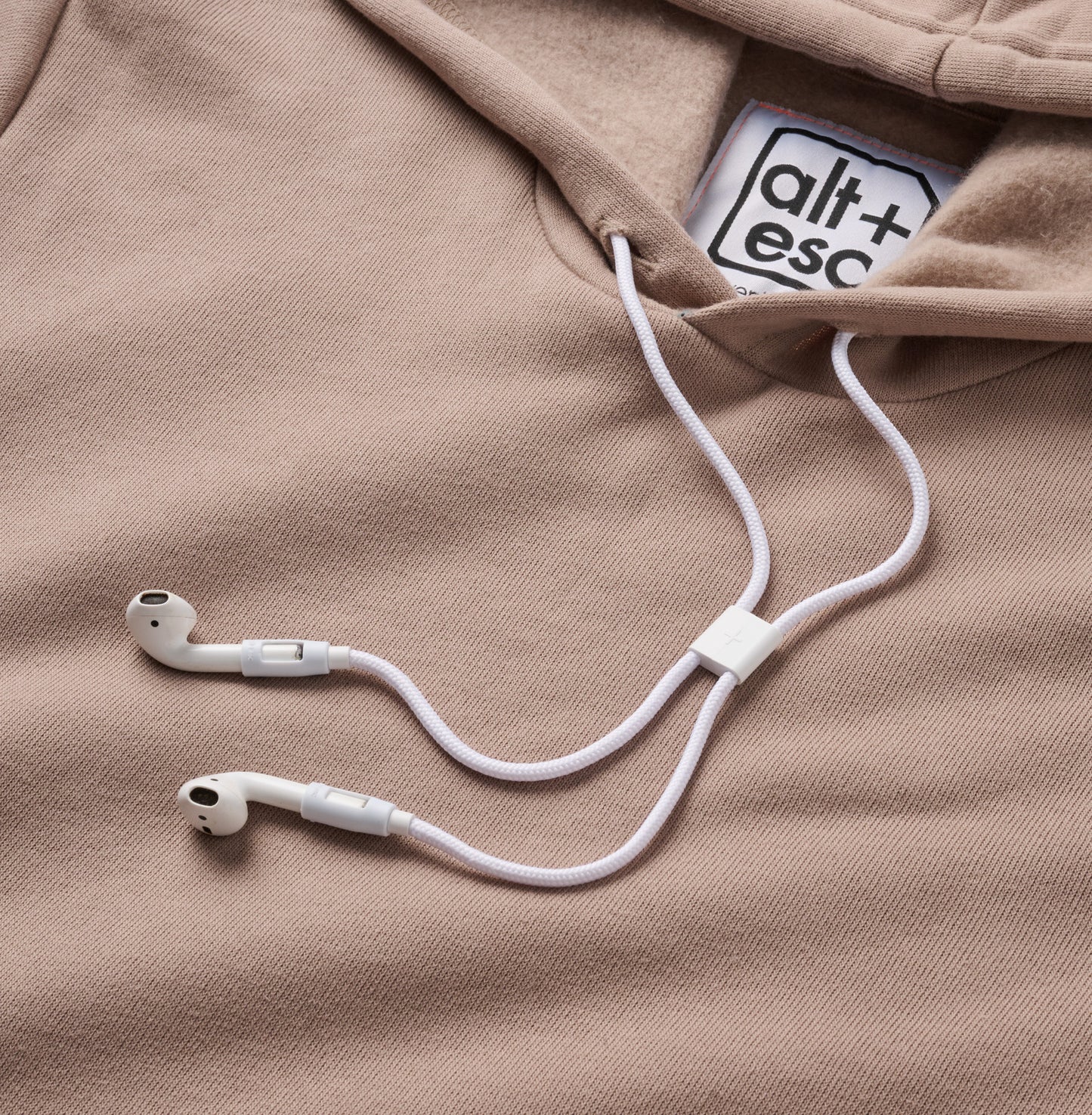 [wear] AirPods® hoodie - sand
