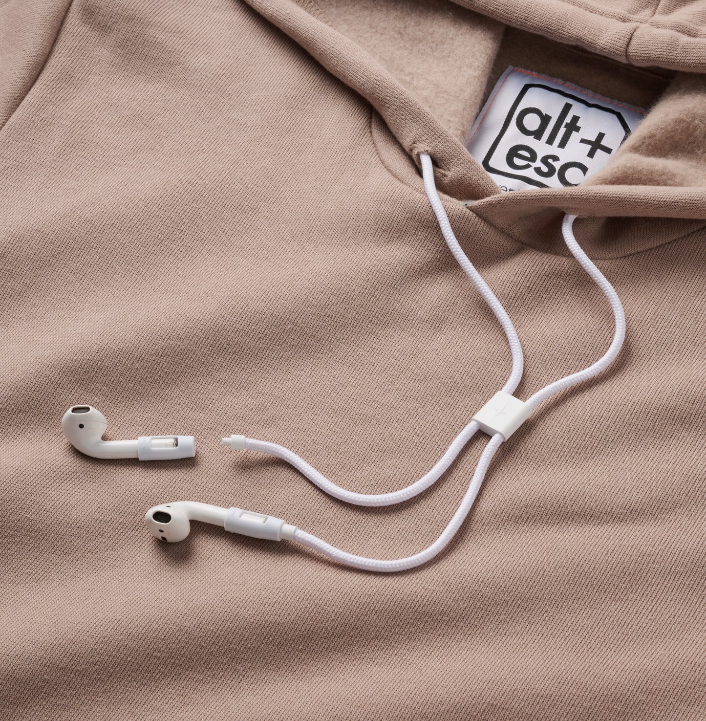 [wear] AirPods® hoodie - sand