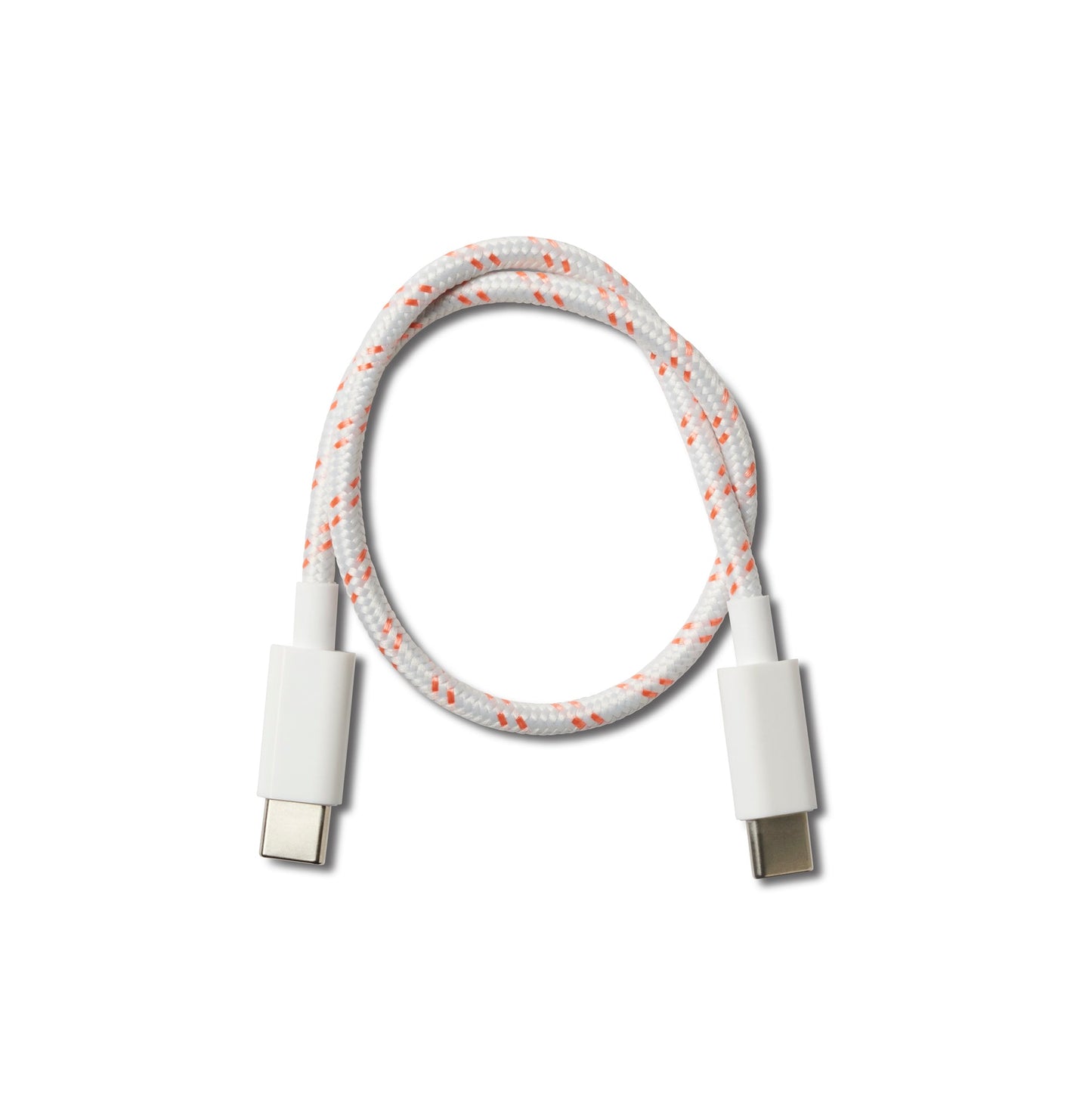 [charge] power cable - white + neon orange